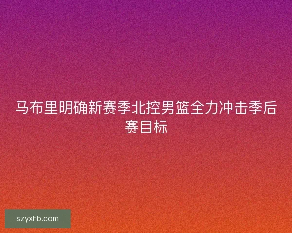 马布里明确新赛季北控男篮全力冲击季后赛目标